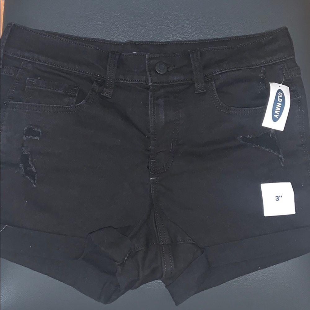 Black Old Navy Distressed Shorts